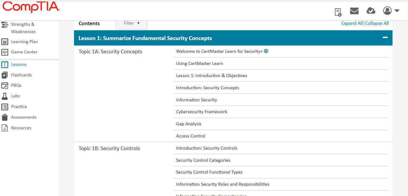 เรียนรู้ CompTIA Security+ CertMaster + ห้องปฏิบัติการ (SY0-701)