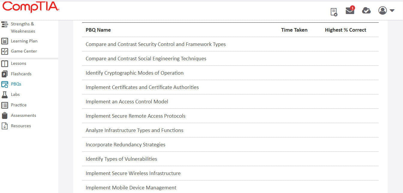 เรียนรู้ CompTIA Security+ CertMaster + ห้องปฏิบัติการ (SY0-701)